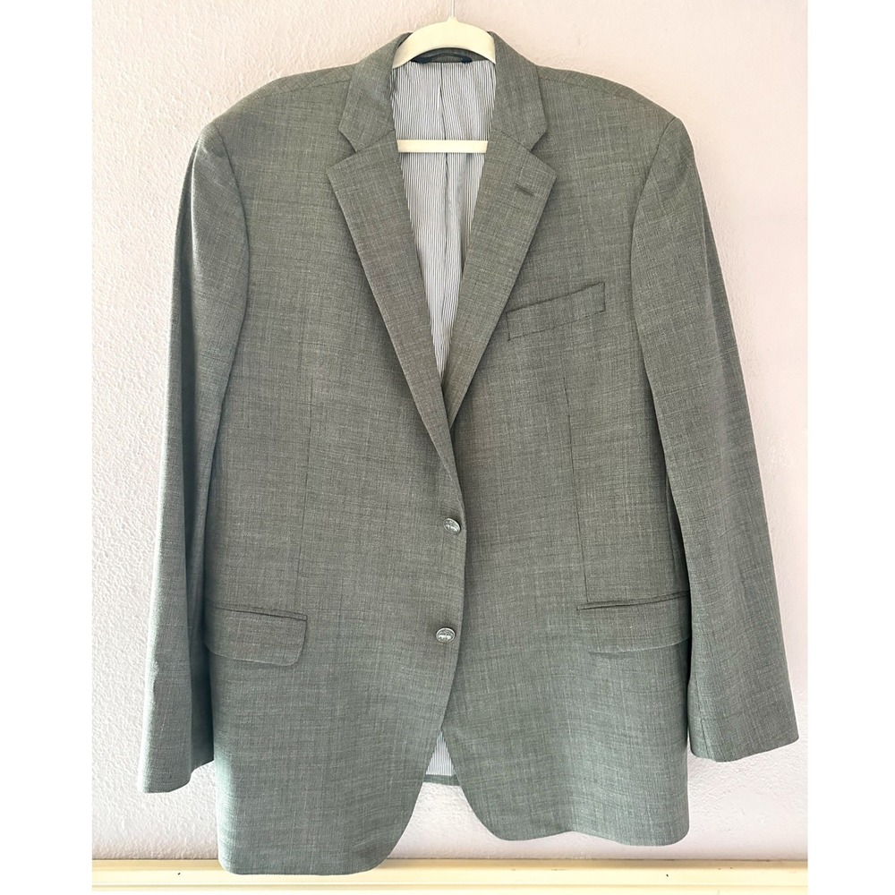 Brooks Brothers Explorer Fitzgerald Fit Gray‎ Wool Blend Sport Coat Blazer 46R